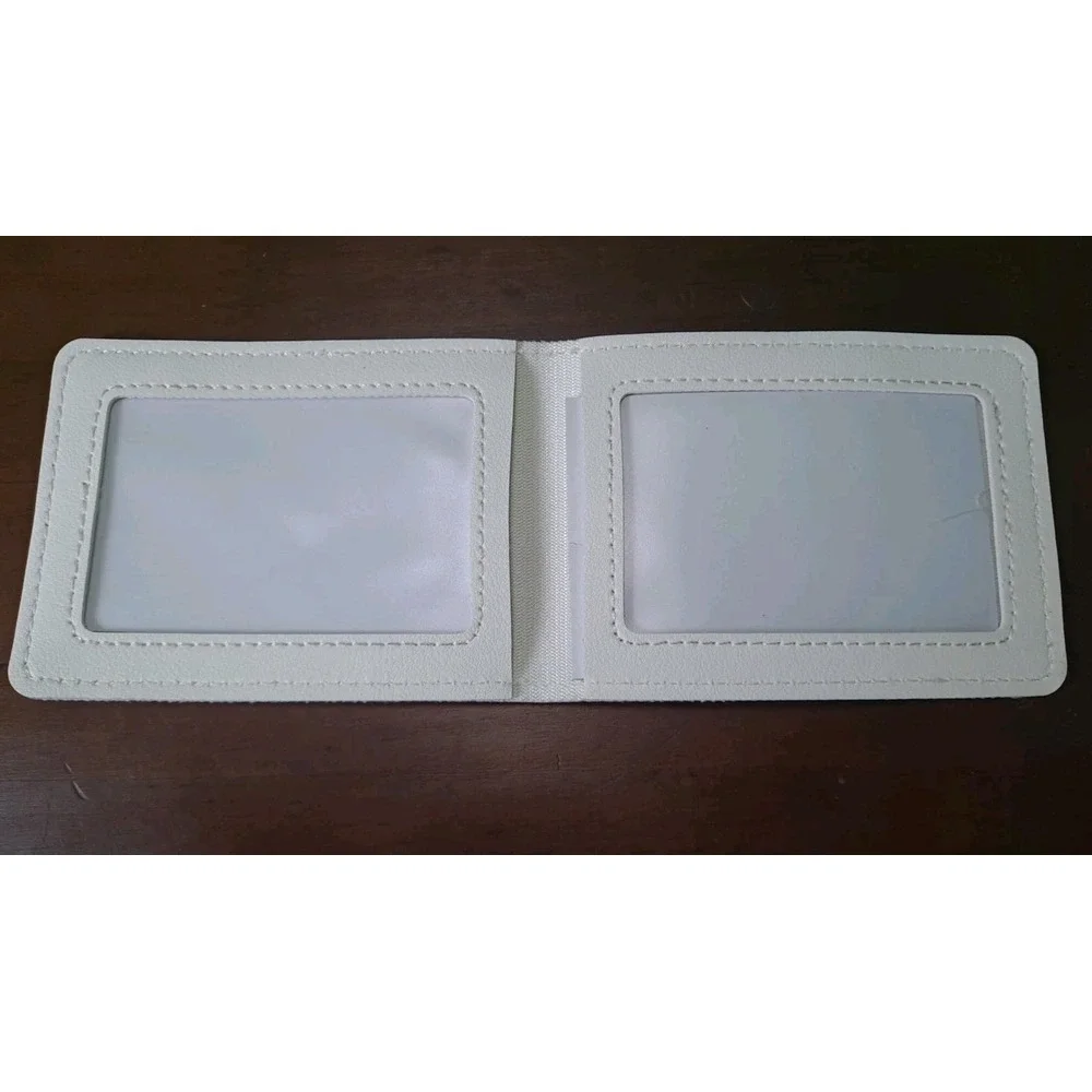 New Angel Lilo & Stitch Bi-Fold Card Or ID Holder Pink‎ Faux Leather